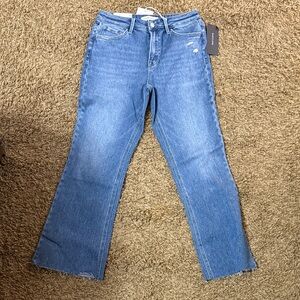 Flying Monkey Boot Cut Jeans in Denim Blue